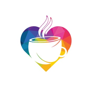 Coffee love logo design concept template. Coffee cup logo. Break, cafe. vector