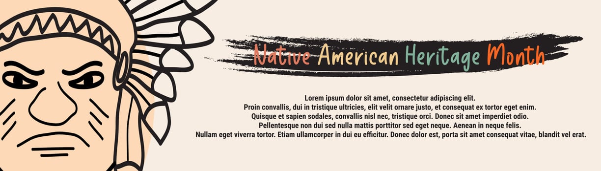 Native American Heritage Month is an annual designation observed in November. Great For Posters, Cards, Invitations, Flyers, Covers, Banners, Placards, Brochures And Other Graphic Designs. Eps10Vector vector