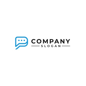Letter P communication logo vector