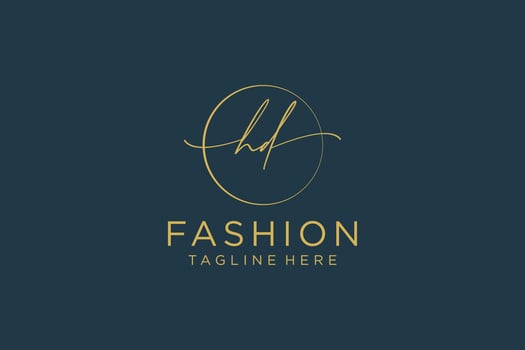 initial HD Feminine logo beauty monogram and elegant logo design, handwriting logo of initial signature, wedding, fashion, floral and botanical with creative template. vector