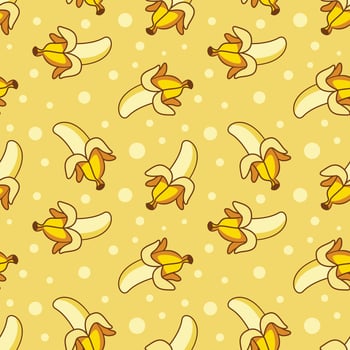 cute banana fruit seamless pattern background vector