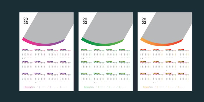Wall Calendar 2023 vector