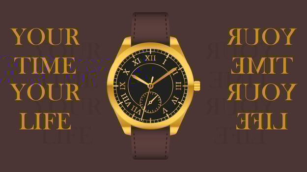 watch vector 3d poster template