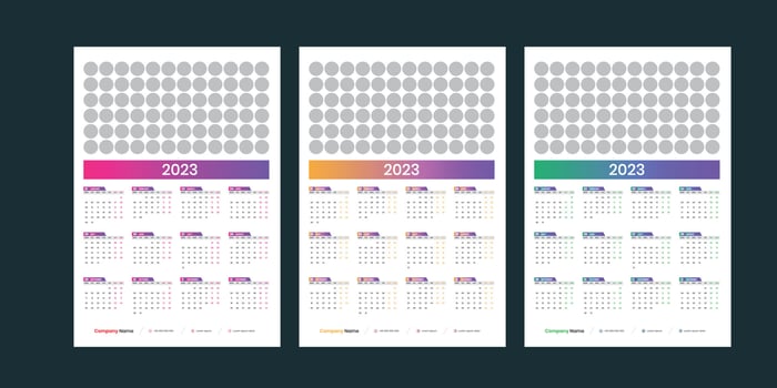 Desk Calendar Design 2023 vector