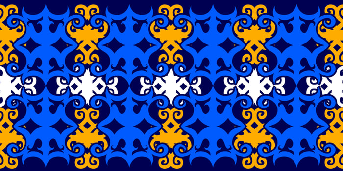 Indonesian Traditional Textile with Dayak Kalimantan Pattern vector
