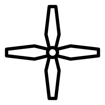 Propeller Drone and quadcopter icon outline vector