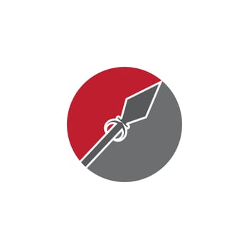 Spear vector illustration icon Template
