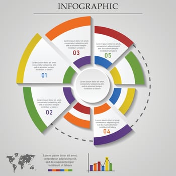 Business pie chart infographic for your documents, reports, presentations vector