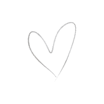Silver Metallic Heart Outlined png
