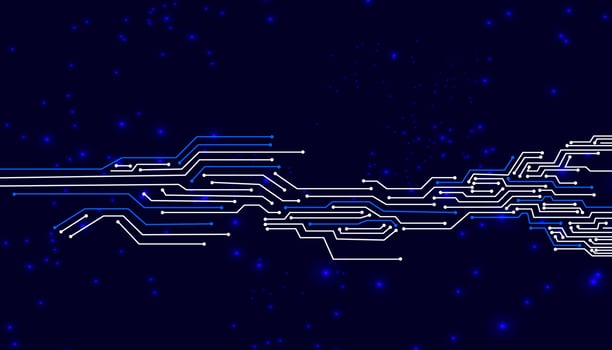 Ultramodern Microchip background vector illustration. Vector wallpaper