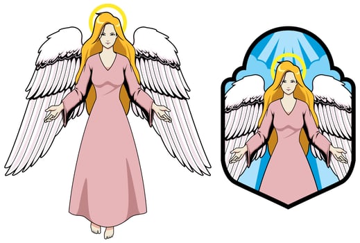 Angel Female Mascot 2 vector