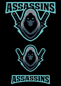 Assassin Team Mascot vector