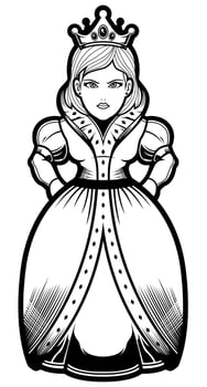 Queen Line Art vector