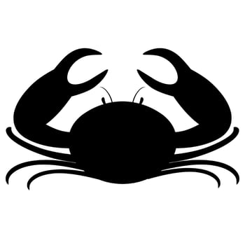 Crab silhouette vector. Crab logo on a white background. Great for seafood sale logos and posters vector