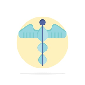 Medical Symbol Heart Health Care Abstract Circle Background Flat color Icon vector