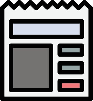 Document Basic Ui Bank  Flat Color Icon Vector icon banner Template