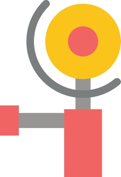 Construction Grinder Grinding  Flat Color Icon Vector icon banner Template
