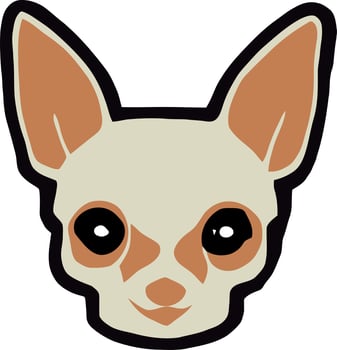 Cute Cartoon Chihuahua Dog Illustration vector