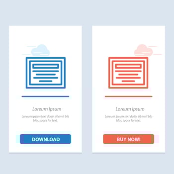 Education File Note  Blue and Red Download and Buy Now web Widget Card Template vector