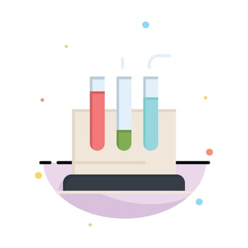 Tube Lab Test Medical Business Logo Template Flat Color vector