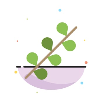 Catkin Easter Holiday Spring Abstract Flat Color Icon Template vector
