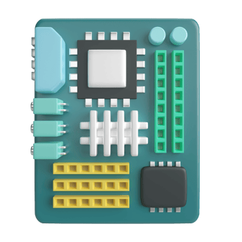 Motherboard 3D Illustration Icon png