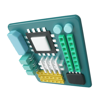 Motherboard 3D Illustration Icon png
