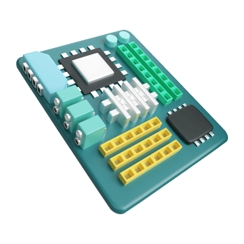 Motherboard 3D Illustration Icon png