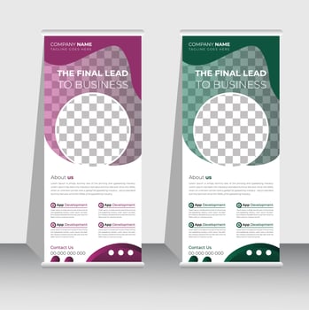 Roll up Banner Design vector