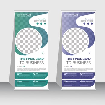 Roll up Banner Design vector