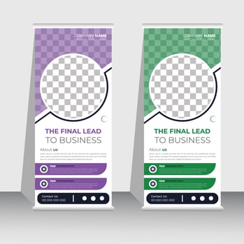Roll up Banner Design vector