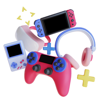 3d render game equipment console headset png