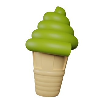 3d render ice cream png