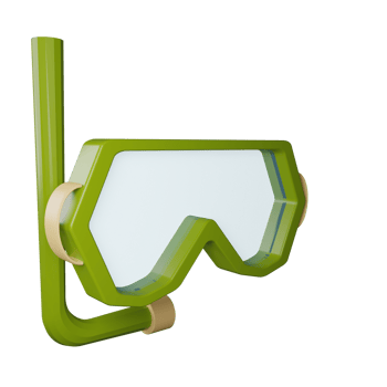3d render swimming goggles png