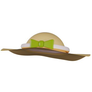 3d render beach hat png