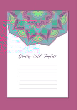 Mandala vintage template card vector