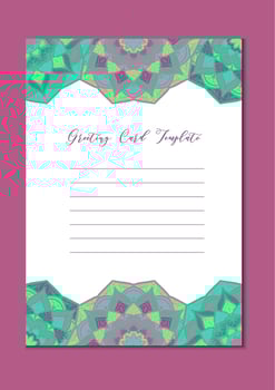 Mandala vintage template card vector