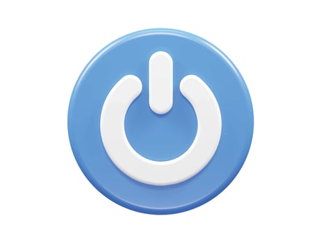 Power button icon 3d illustration vector