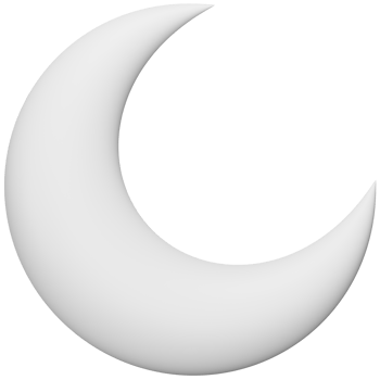 Clear night 3d rendering isometric icon. png