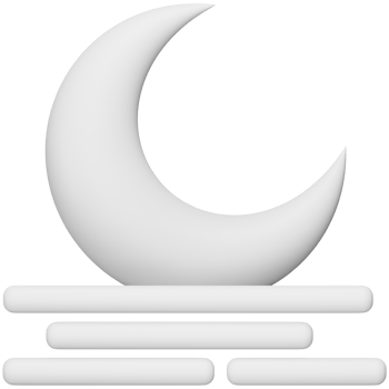 Moonrise 3d rendering isometric icon. png