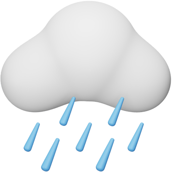 Rain 3d rendering isometric icon. png