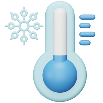 Low temperatures 3d rendering isometric icon. png