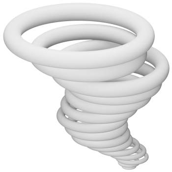 Tornado 3d rendering isometric icon. png