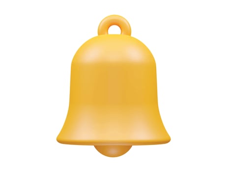 Bell icon 3d vector