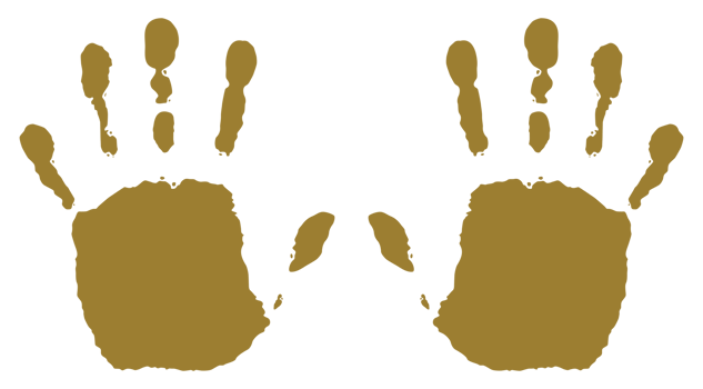 Handprint Silhouette Illustration. Hand Palm Silhouette for Logo, Pictogram Apps, Website, and or Graphic Design Element. Format PNG