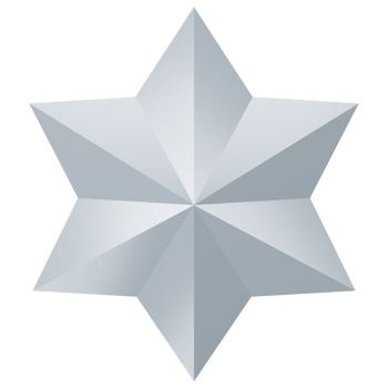 Christmas star silver glitter with pink star 3d rendering Happy New Year decoration element png