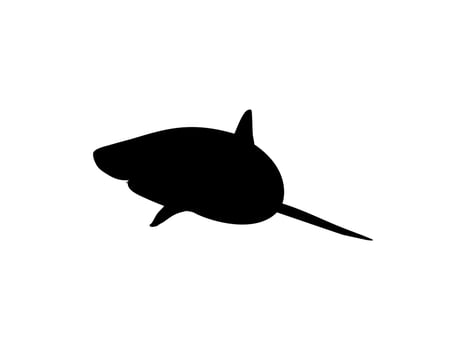 Shark Silhouette for Logo, Pictogram, Website, Art Illustration, Infographic, or Graphic Design Element. Vector Illustration