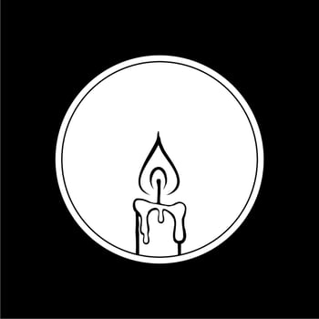 Visual Illustration of the Candle for Logo, Art Illustration, Website, Pictogram or Graphic Design Element. Vector Illustration