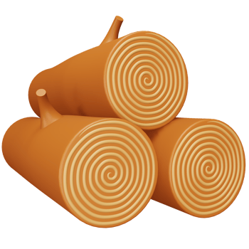 Woodpile 3d rendering isometric icon. png