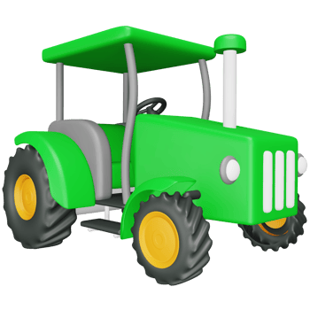Tractor 3d rendering isometric icon. png